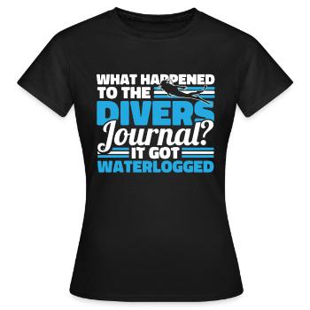 Diving Diver Commercial Diving - Women's T-Shirt - black - Front - AI Model Female 172 dark (172cm)