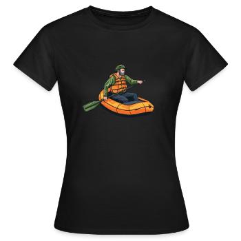 Rafting - T-shirt Femme - noir - Devant - AI Model Female 172 dark (172cm)
