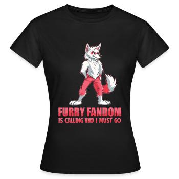 Furry Fandom Fursuits Cool - Women's T-Shirt - black - Front - AI Model Female 172 dark (172cm)