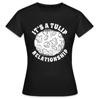 Tulpen Tulpen - Frauen T-Shirt - Schwarz - Vorne - AI Model Female 172 dark (172cm)