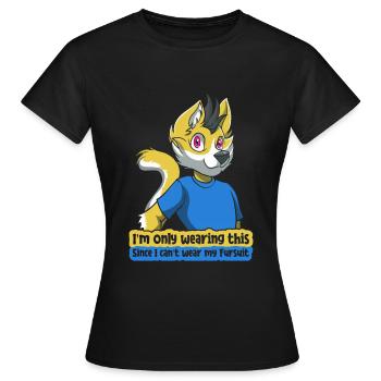 Furry Fandom Fursuits Funny - Women's T-Shirt - black - Front - AI Model Female 172 dark (172cm)