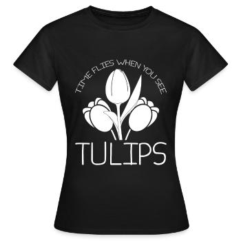 Tulipes Tulipes - T-shirt Femme - noir - Devant - AI Model Female 172 dark (172cm)