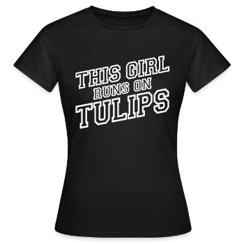 Tulpen Tulpen - Frauen T-Shirt - Schwarz - Vorne - AI Model Female 172 dark (172cm)