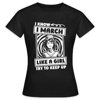 Fan Parade Brass Band Girls - T-shirt Femme - noir - Devant - AI Model Female 172 dark (172cm)