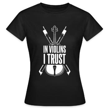 Violin Violin - Women's T-Shirt - black - Front - AI Model Female 172 dark (172cm)