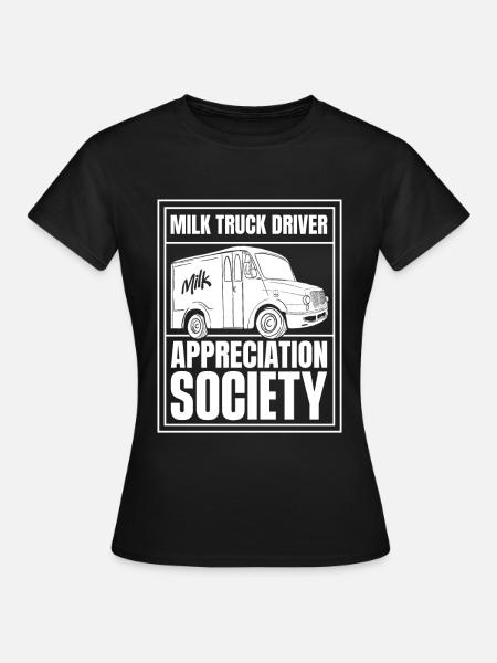 Kuh Milch Milchwagen - Frauen T-Shirt - Schwarz