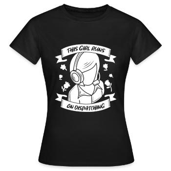 Notruf Leitstelle Einsatzzentrale - Frauen T-Shirt - Schwarz - Vorne - AI Model Female 172 dark (172cm)