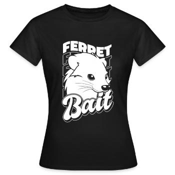 Putois furet - T-shirt Femme - noir - Devant - AI Model Female 172 dark (172cm)