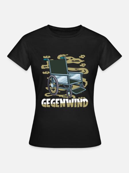 Rollstuhl Rollstuhlfahrer - Frauen T-Shirt - Schwarz