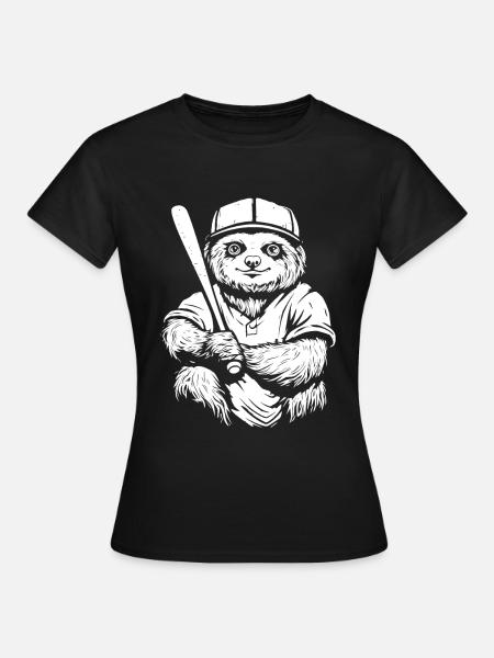 Faultier - Frauen T-Shirt - Schwarz