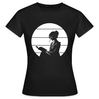 Rat de bibliothèque Livre Rat de bibliothèque - T-shirt Femme - noir - Devant - AI Model Female 172 dark (172cm)