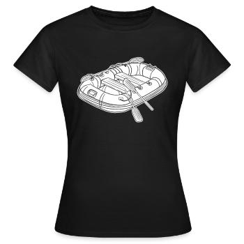 Rafting - Frauen T-Shirt - Schwarz - Vorne - AI Model Female 172 dark (172cm)