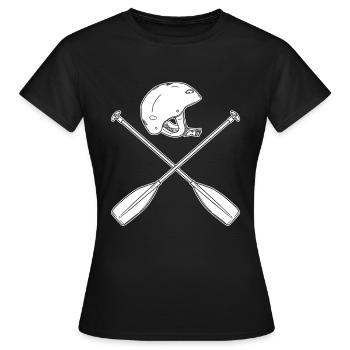 Rafting - Frauen T-Shirt - Schwarz - Vorne - AI Model Female 172 dark (172cm)
