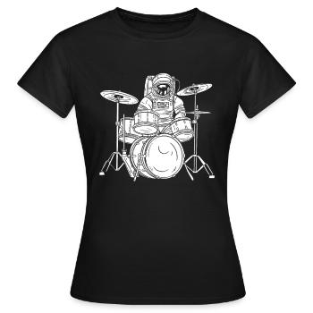 Batterie Batteur Batteur - T-shirt Femme - noir - Devant - AI Model Female 172 dark (172cm)