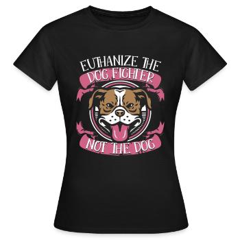 Pitbull Pitbull Interdiction - T-shirt Femme - noir - Devant - AI Model Female 172 dark (172cm)
