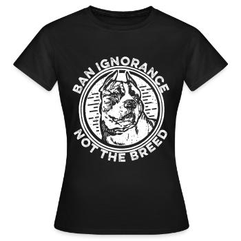 Pitbull Pitbull Interdiction - T-shirt Femme - noir - Devant - AI Model Female 172 dark (172cm)