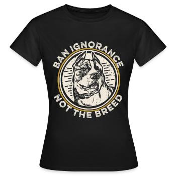 Pitbull Pitbull Interdiction - T-shirt Femme - noir - Devant - AI Model Female 172 dark (172cm)