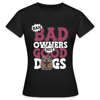 Pitbull Pitbull Interdiction - T-shirt Femme - noir - Devant - AI Model Female 172 dark (172cm)