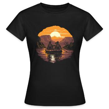 Rafting - T-shirt Femme - noir - Devant - AI Model Female 172 dark (172cm)