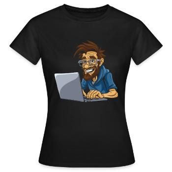 Analyste de données en science des données - T-shirt Femme - noir - Devant - AI Model Female 172 dark (172cm)