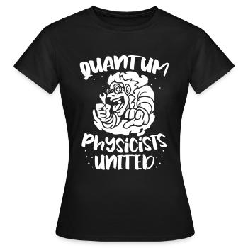 Physics Physics Physics Quantum Physics - Women's T-Shirt - black - Front - AI Model Female 172 dark (172cm)