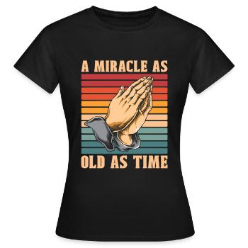 Christ Christianisme Prière - T-shirt Femme - noir - Devant - AI Model Female 172 dark (172cm)