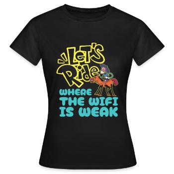 Équitation équestre amusante Endurance - T-shirt Femme - noir - Devant - AI Model Female 172 dark (172cm)