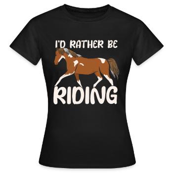 Équitation équestre cool Endurance - T-shirt Femme - noir - Devant - AI Model Female 172 dark (172cm)