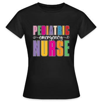 Infirmière infirmière Infirmière d’urgence - T-shirt Femme - noir - Devant - AI Model Female 172 dark (172cm)