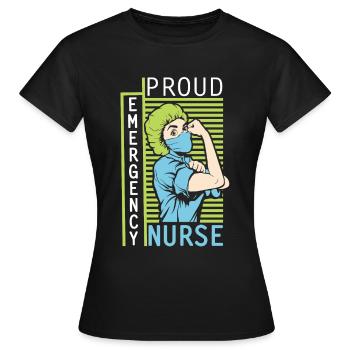 Krankenschwester Notfall - Frauen T-Shirt - Schwarz - Vorne - AI Model Female 172 dark (172cm)