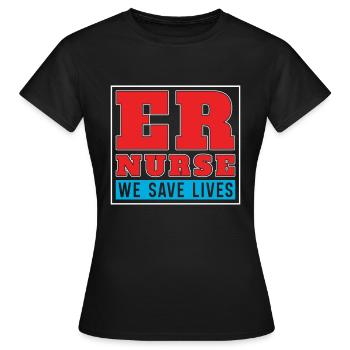 Krankenschwester Notfall Krankenschwester - Frauen T-Shirt - Schwarz - Vorne - AI Model Female 172 dark (172cm)