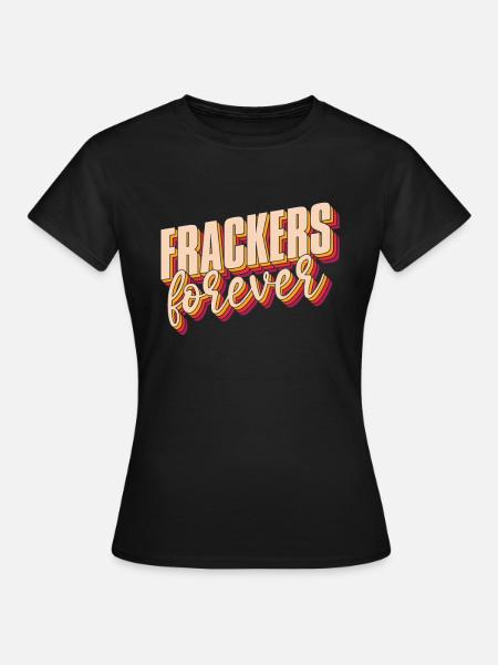 Ölfeld Bohrinsel Fracking - Frauen T-Shirt - Schwarz