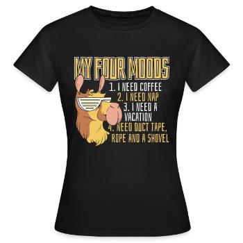 Lama Lama Humeurs - T-shirt Femme - noir - Devant - AI Model Female 172 dark (172cm)