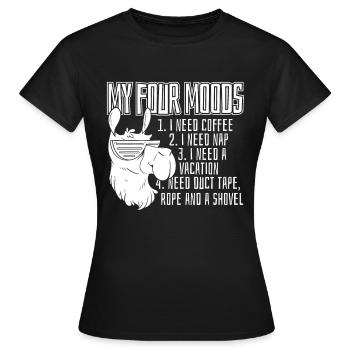 Lama Llama - T-shirt Femme - noir - Devant - AI Model Female 172 dark (172cm)