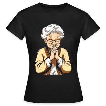 Christ Christentum Beten - Frauen T-Shirt - Schwarz - Vorne - AI Model Female 172 dark (172cm)