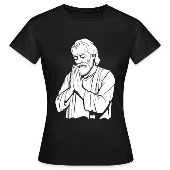 Christ Christentum Beten - Frauen T-Shirt - Schwarz - Vorne - AI Model Female 172 dark (172cm)