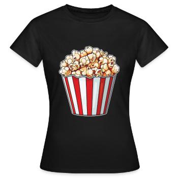 Popcorn - Women's T-Shirt - black - Front - AI Model Female 172 dark (172cm)