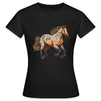 Sports équestres équestres à cheval - T-shirt Femme - noir - Devant - AI Model Female 172 dark (172cm)