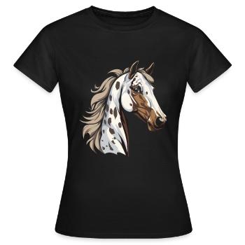 Sports équestres équestres à cheval - T-shirt Femme - noir - Devant - AI Model Female 172 dark (172cm)