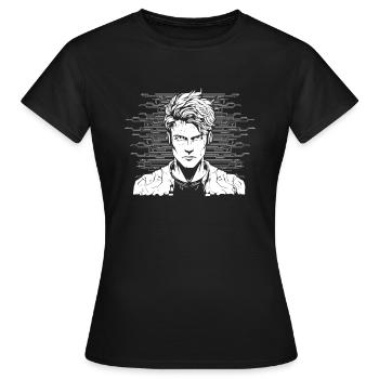 Développeur, Codeur, Programmeur - T-shirt Femme - noir - Devant - AI Model Female 172 dark (172cm)