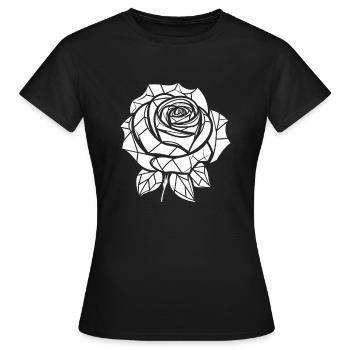 Rose rouge Goth - T-shirt Femme - noir - Devant - AI Model Female 172 dark (172cm)