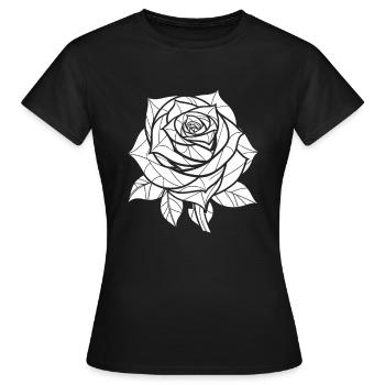Rose rouge Goth - T-shirt Femme - noir - Devant - AI Model Female 172 dark (172cm)