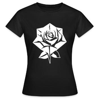 Rose rouge Goth - T-shirt Femme - noir - Devant - AI Model Female 172 dark (172cm)