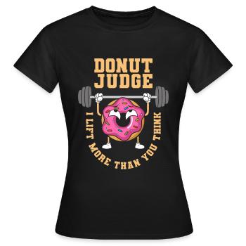 Donut Fitness Donut Gym - T-shirt Femme - noir - Devant - AI Model Female 172 dark (172cm)