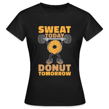 Donut Fitness Donut Gym - T-shirt Femme - noir - Devant - AI Model Female 172 dark (172cm)