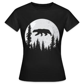 Lune de Ratel de blaireau de miel - T-shirt Femme - noir - Devant - AI Model Female 172 dark (172cm)