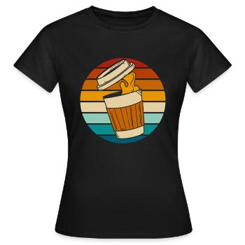 Coffee Cafe - Women's T-Shirt - black - Front - AI Model Female 172 dark (172cm)