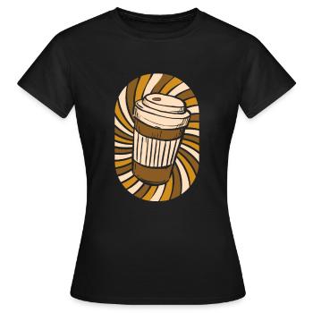 Kaffee Cafe - Frauen T-Shirt - Schwarz - Vorne - AI Model Female 172 dark (172cm)