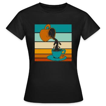 Coffee Cafe - Women's T-Shirt - black - Front - AI Model Female 172 dark (172cm)