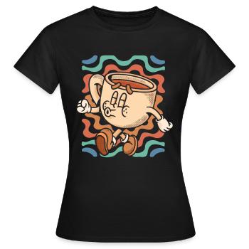 Coffee Cafe - Women's T-Shirt - black - Front - AI Model Female 172 dark (172cm)
